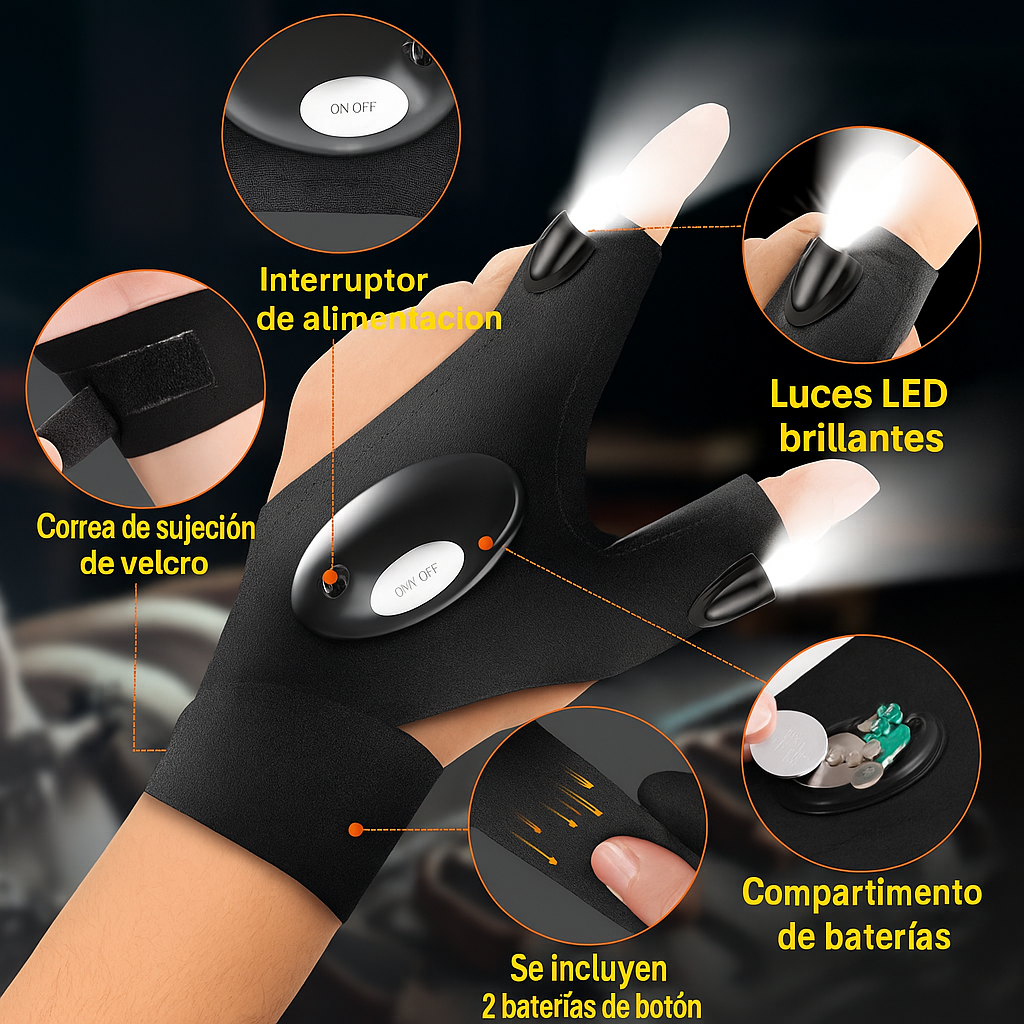 Guantes LED